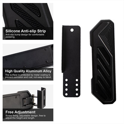 ETL INDUSTRIES Dead Pedal Left Foot Rest Pad for Jeep Wrangler JL JLU/Gladiator JT 2018 2019 2020 2021 2022 2023 2024 Driver Side Kick Panel Pads Cover Aluminum Anti-Slip Adjustable Pedals