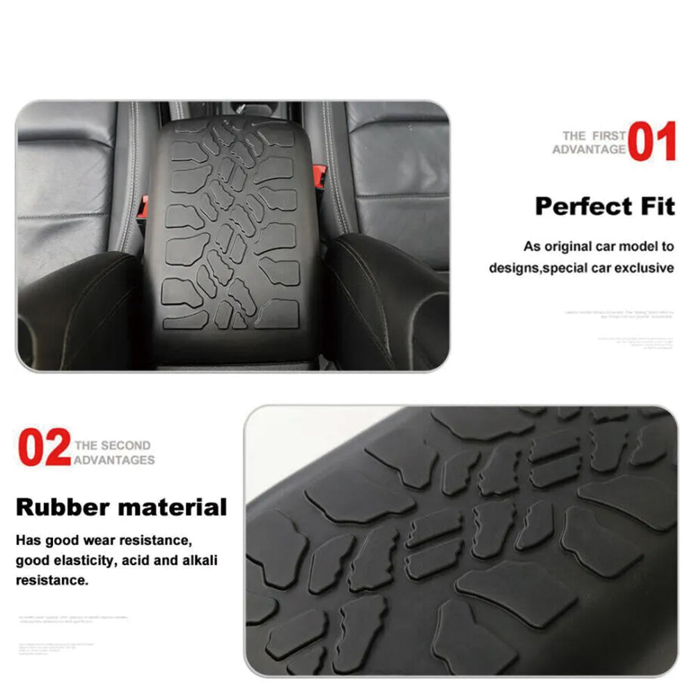 ETL INDUSTRIES Center Console Armrest Cover for 2018-2024 Jeep Wrangler JL JLU & Jeep Gladiator JT, Pet Anti-Scratch Mat Cover