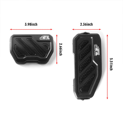 ETL INDUSTRIES Gas Brake Pedal Covers for Jeep JL/JT 2018-2025 – Aluminum Anti-Slip Pedal Pads, 2Pcs