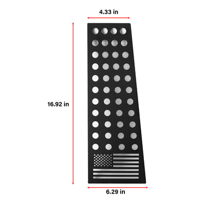 ETL INDUSTRIES American Flag Window Trim for Ford Bronco 2021-2025 4 Door – Aluminum Alloy Center Pillar Glass Panel Cover, Exterior Accessories