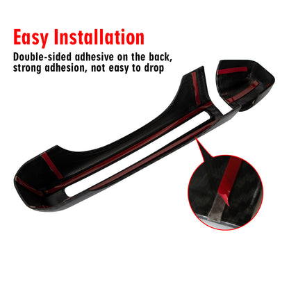 ETL INDUSTRIES 10PCS Door Handle Cover Trim Kit for Jeep Wrangler JL JLU 2018-2025 – Carbon Fiber Pattern, Exterior Accessories with Tailgate Handle Cover