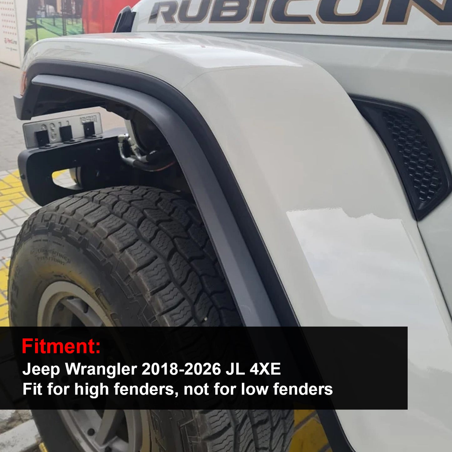 ETL INDUSTRIES 4XE Fender Flare Extensions 2018-2023 – Front & Rear Set for Willys Rubicon X