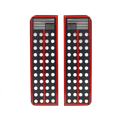 ETL INDUSTRIES Window Decals Aluminum Alloy Rear Door Glass Panel Cover for 2007-2017 Jeep Wrangler JK JKU (American Flag)