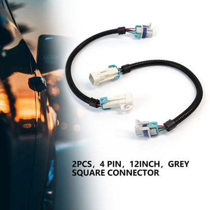 ETL INDUSTRIES 2Pcs 12IH 4 Pin O2 Oxygen Sensor Extension Harness Wires for LS1 LS2 04-06 GTO CTS-V 12IH 2008-2009 G8 GT V8 2004 LS1/LS6 Corvette 2004-2006 LS1/LS2 GTO 2004-2005 LS6 CTS-V Front Only