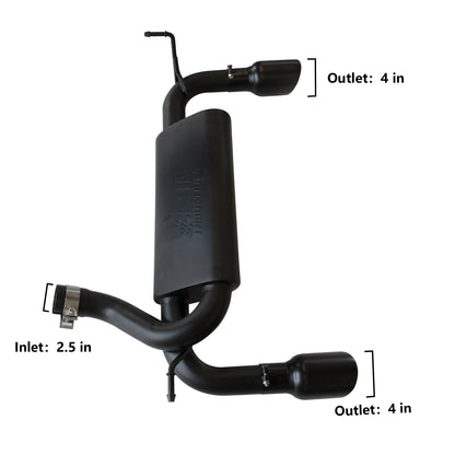 ETL INDUSTRIES Exhaust Muffler System Kit For 2007-2018 Wrangler JK 2/4 Door
