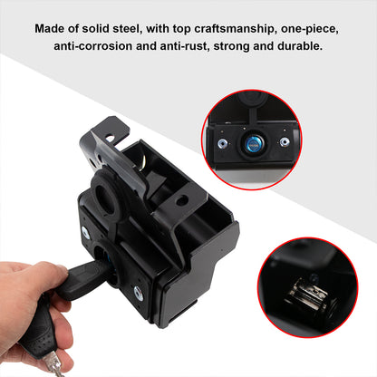 ETL INDUSTRIES Hidden Hood Lock Kit Solid Steel for 2007-2017 Jeep Wrangler JK JKU Unlimited 2/4 Door Anti-Theft Hood Catch Latches Locking with 2 Keys