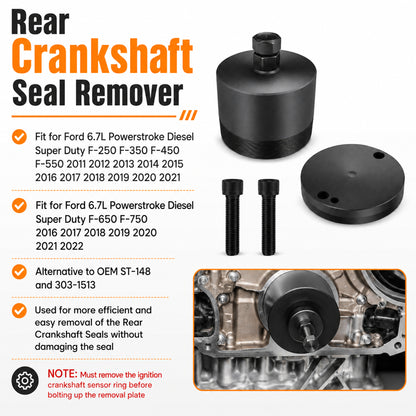 ETL INDUSTRIES Crankshaft Seal Tool Kit for Ford 6.7L Powerstroke – Front & Rear Remover Installer Set, 4-Piece