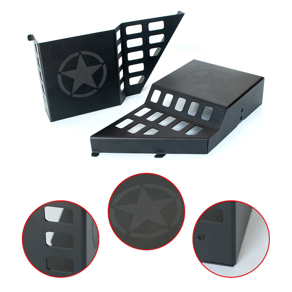 ETL INDUSTRIES Front & Rear Door Storage Box with Cup Holder for Jeep Wrangler JK JKU 2007-2018 – Metal Door Side Insert Organizer, No-Drill Installation
