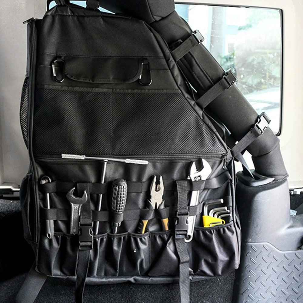 ETL INDUSTRIES Roll Bar Storage Bag Multi-Pocket Organizer for 1997-2024 Jeep Wrangler JK JL TJ LJ 4-Door