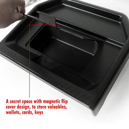 ETL INDUSTRIES Dashboard Storage Organizer for Ford Maverick 2025 2026 – Center Console Insert Tray with Magnetic Lid Hidden Compartment, Anti-Slip