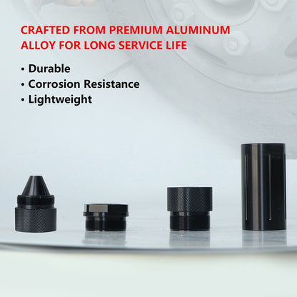 ETL INDUSTRIES 1.375'' x 24 Cone Lug Nuts for Kenworth Peterbilt Volvo – 12Pcs Aluminum Sealed End Cap