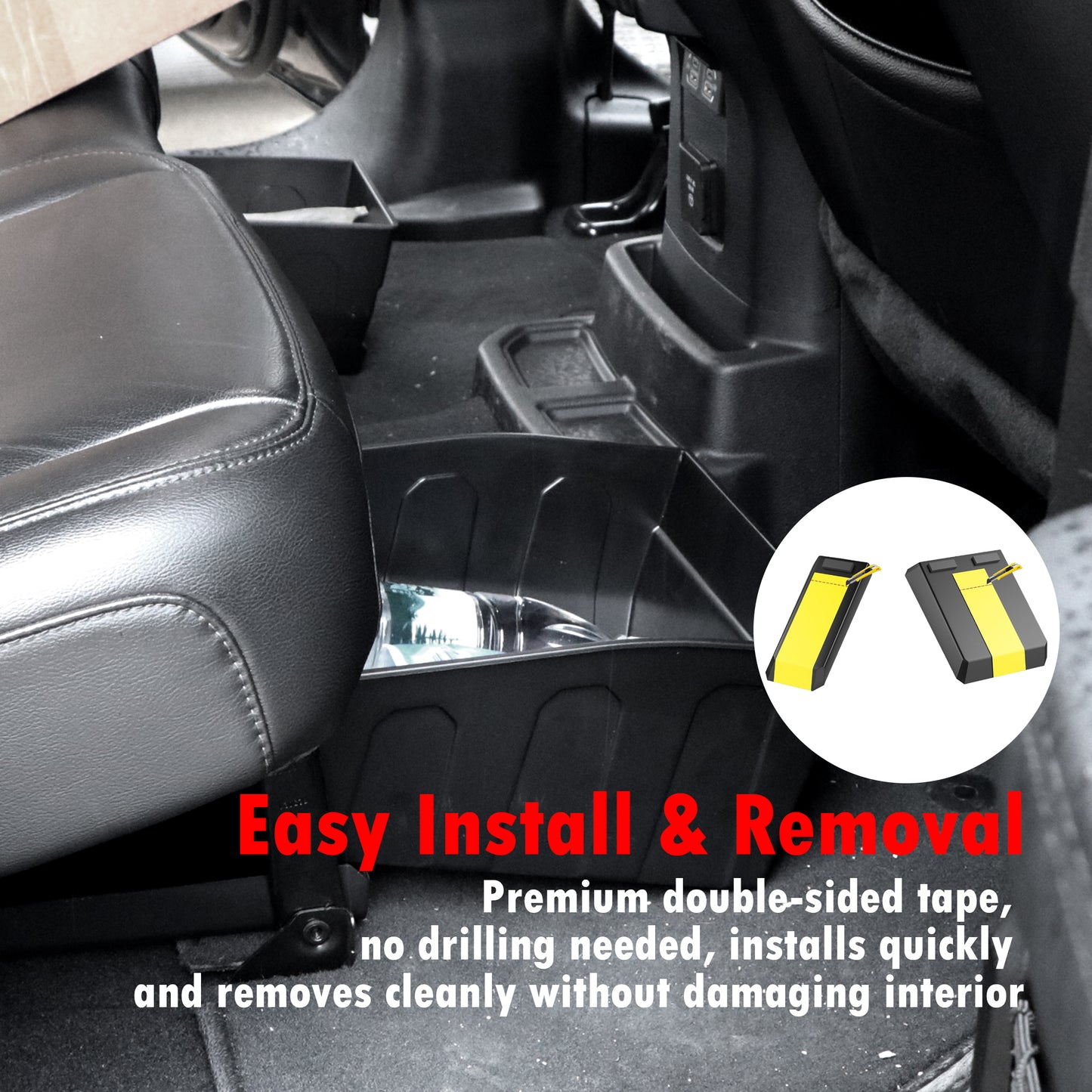 ETL INDUSTRIES Under Seat Storage for Jeep JL 2018-2026 – Rear Organizer Box, 4-Door Only