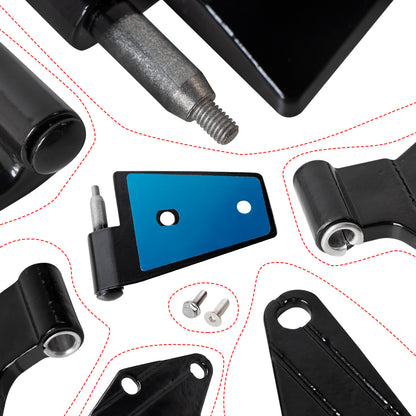 Door Hinge Kit for Jeep Wrangler JK/JKU 2007-2018 – 8Pcs Interior & Exterior Hinges (2-Door, Black)