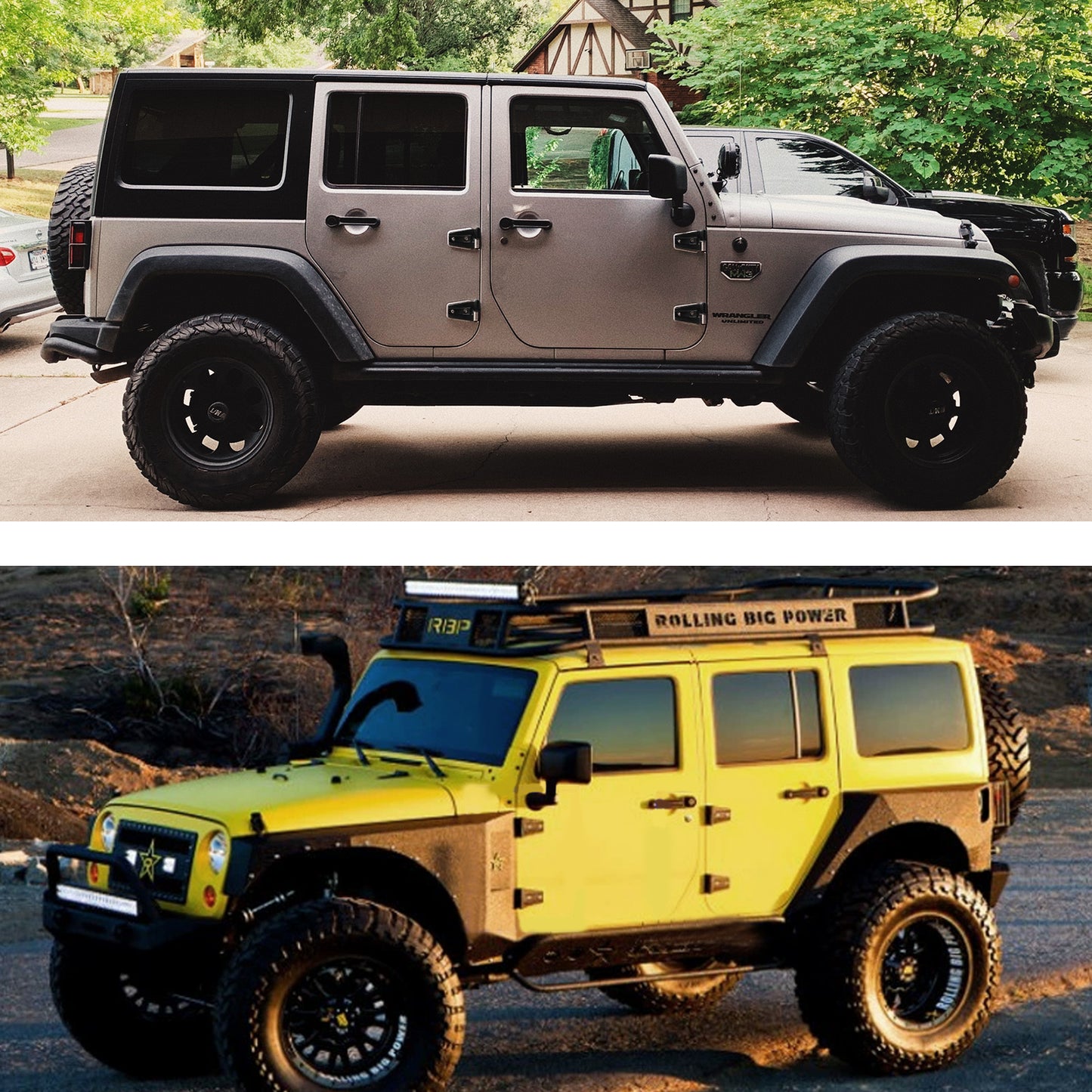 ETL INDUSTRIES Door Hinges Kit for Jeep Wrangler JK JKU 2007-2018 4 Door, Outside 4 Door Hinge