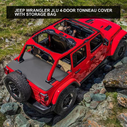 ETL INDUSTRIES Tonneau Cover Trunk Rear Cargo Vinyl Cover Tailgate Ton Cover for Jeep Wrangler JL JLU Unlimited 2018-2024 4 Door