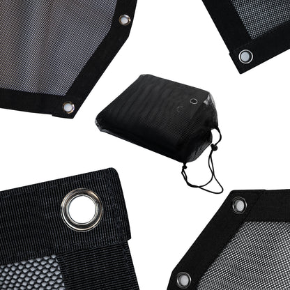 ETL INDUSTRIES Mesh Sunshade Bikini Top for Jeep Wrangler 2018-2024 JL Unlimited 4 Door Soft Top Cover UV Sun Protection Sun Shade Roof, Front & Rear (JL (Front & Rear))