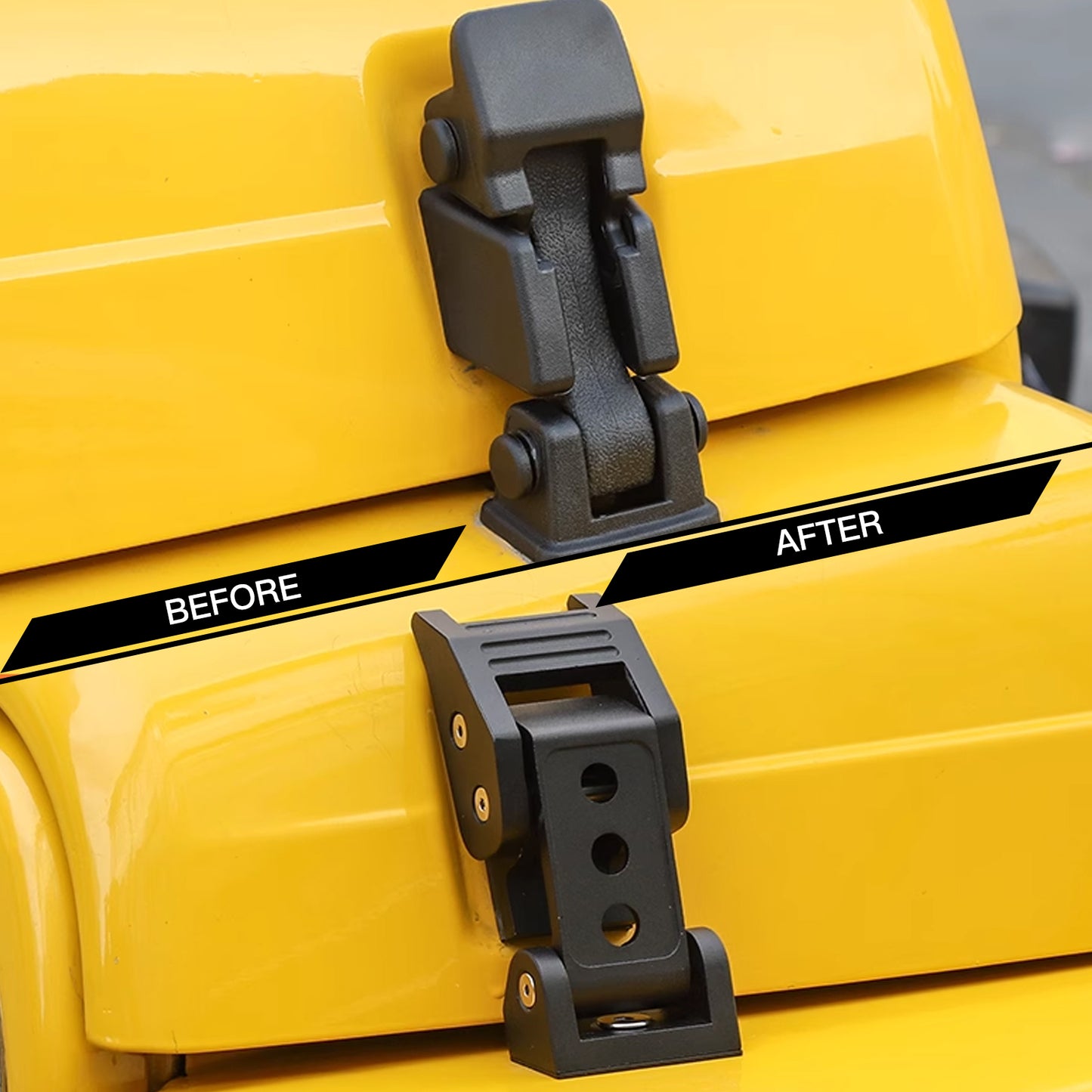 ETL INDUSTRIES Hood Latches Aluminum Hood Catch Kits for Jeep Wrangler JK/JKU 2007-2018, JL JLU 2018-2024 & Jeep Gladiator JT 2020-2024 Latch Locking