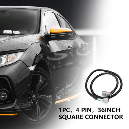 ETL INDUSTRIES 36IH 4 Pin O2 Oxygen Sensor Extension Harness Wires for Honda Acura Civic Integra Prelude Square Connector