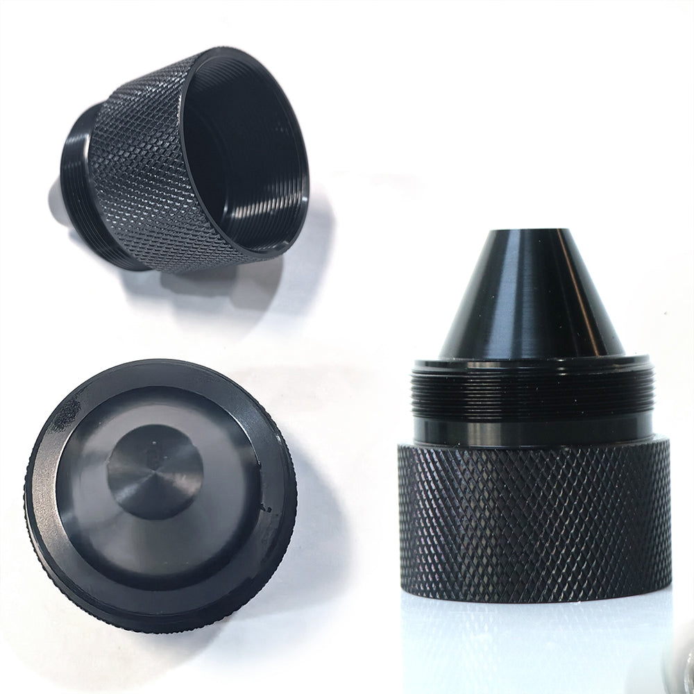 ETL INDUSTRIES 1.375'' x 24 Cone Lug Nuts for Kenworth Peterbilt Volvo – 12Pcs Aluminum Sealed End Cap