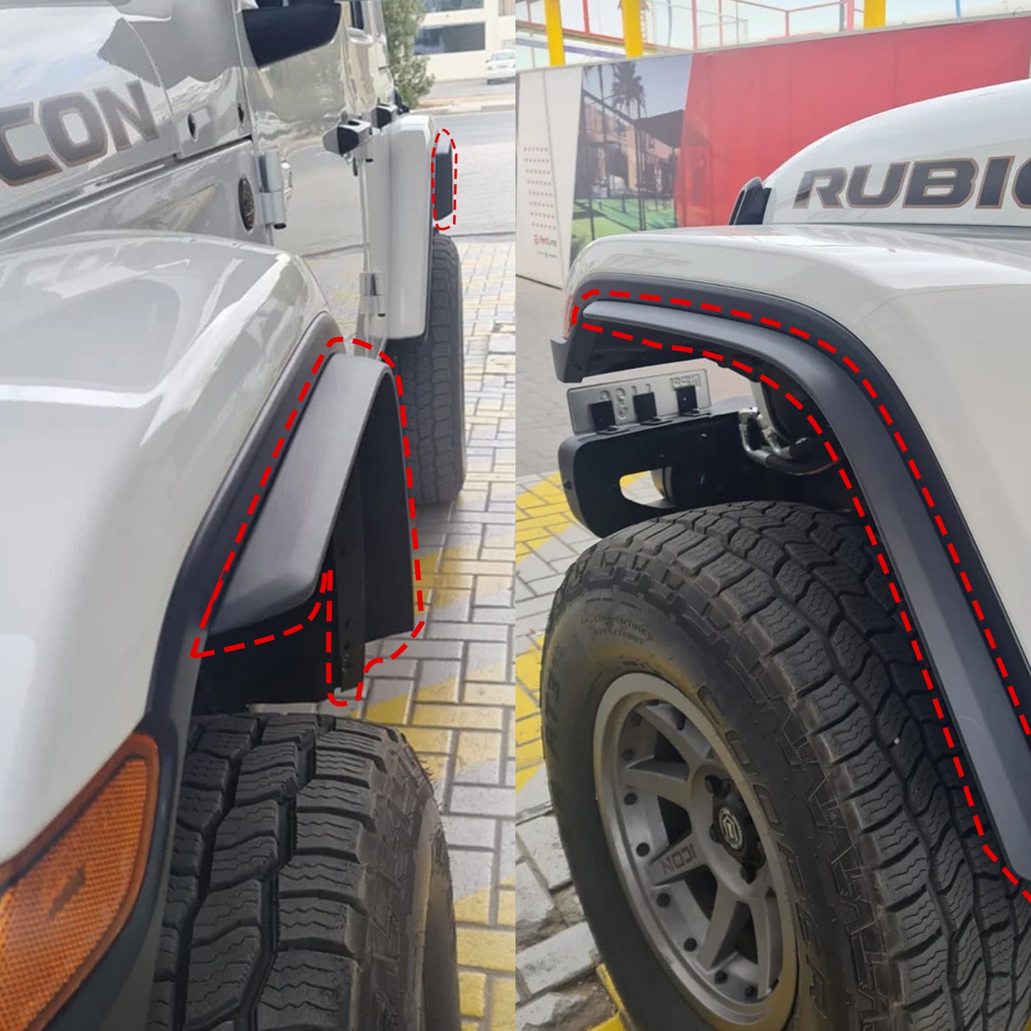 ETL INDUSTRIES 4XE Fender Flare Extensions 2018-2023 – Front & Rear Set for Willys Rubicon X