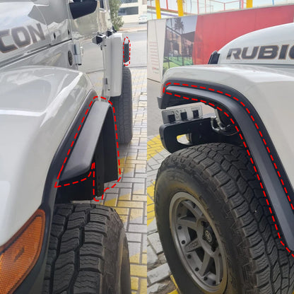 ETL INDUSTRIES 4XE Fender Flare Extensions 2018-2023 – Front & Rear Set for Willys Rubicon X