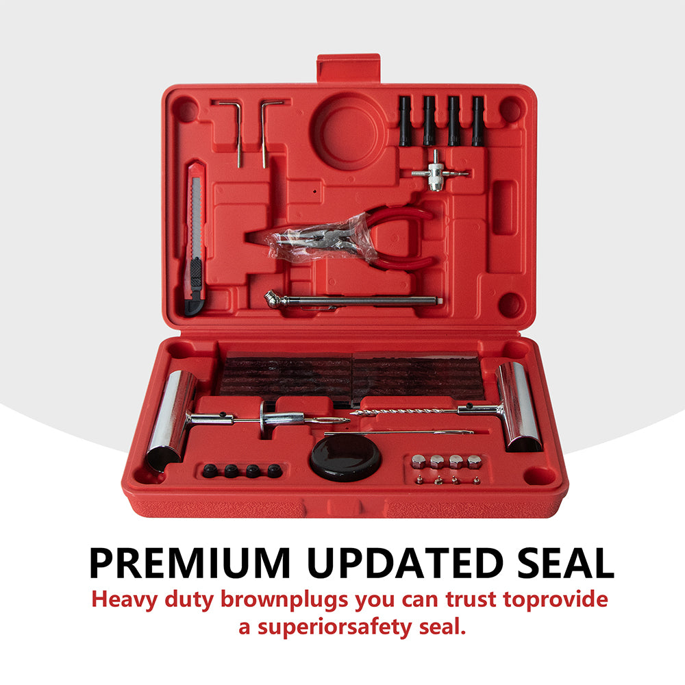ETL INDUSTRIES 69Pcs Tire Plug Repair Kit – Heavy Duty Flat Tyre Fix Tool Set for Cars Trucks ATV, with Storage Case