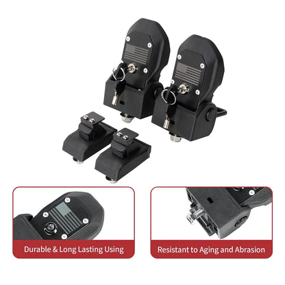 ETL INDUSTRIES Locking Hood Latches with Keys for 2018-2024 Jeep Wrangler JL/Gladiator JT Hood Latch Cover Catch Buckle Lock Kit with USA Flag