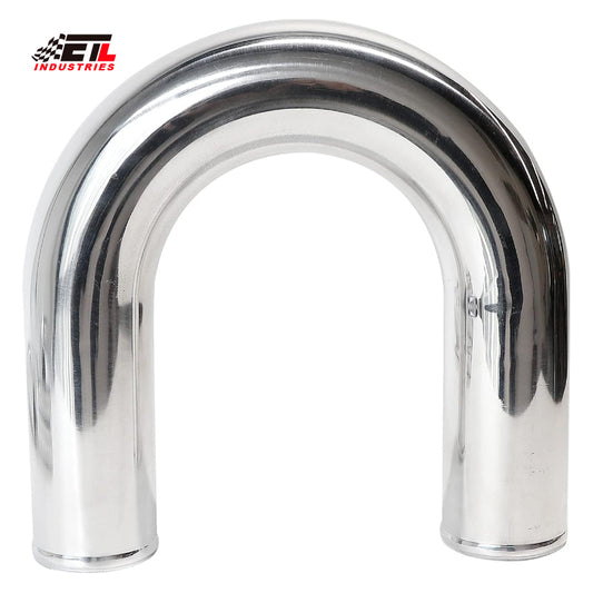 ETL INDUSTRIES OD 1.5IH (38mm), Leg Length 6IH (152mm) 180 Degree Elbow Pipe, 1.5 Inch Aluminum U-Bend Intake Tube Mandrel Universal Turbo Intercooler Piping Polished