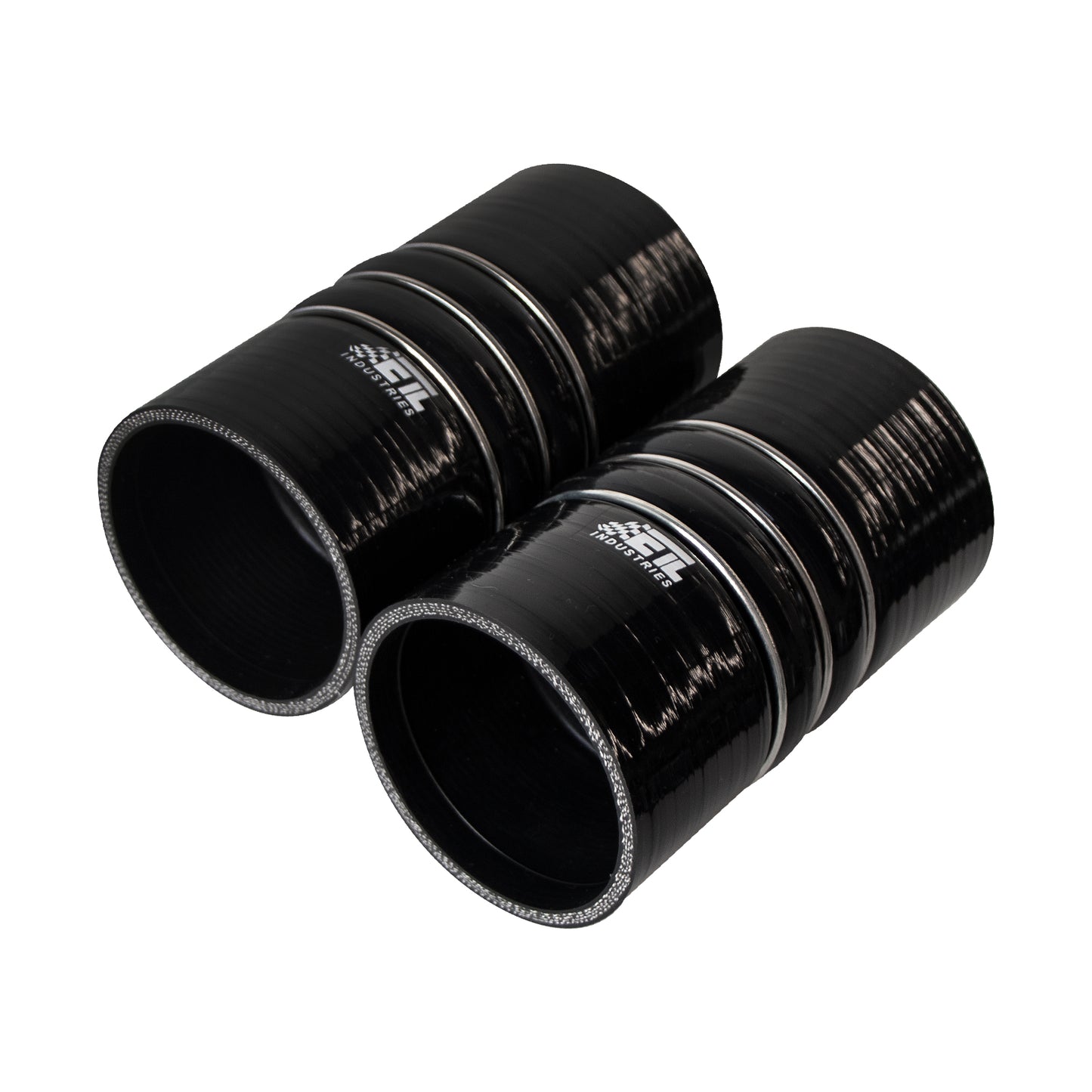 ETL INDUSTRIES 3IH X 6IH Silicone CAC Charge Air Cooler Hump Hose Boot Set, 4-Ply Reinforced Universal Silicone Cac Hose with Stainless Steel Clamp
