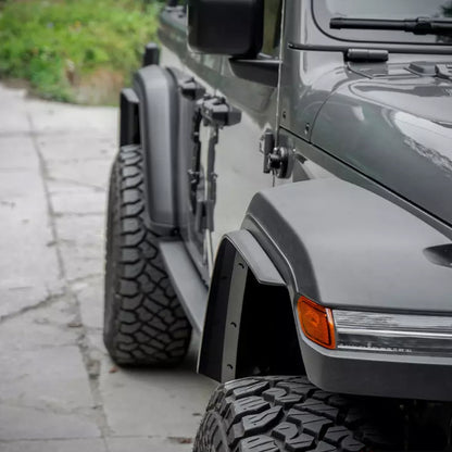 ETL INDUSTRIES Front & Rear Fender Flares Extensions Set for 2020-2024 Jeep Wrangler JT Mojave & Rubicon(Fit for JT High Fender)