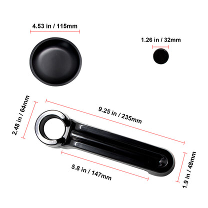 ETL INDUSTRIES 15PCS Door Handle Inserts Cover Kit & Tailgate Handle Cover & Door Handle Recess Guards for Jeep Wrangler JK JKU 2007-2017 Black Exterior Accessories