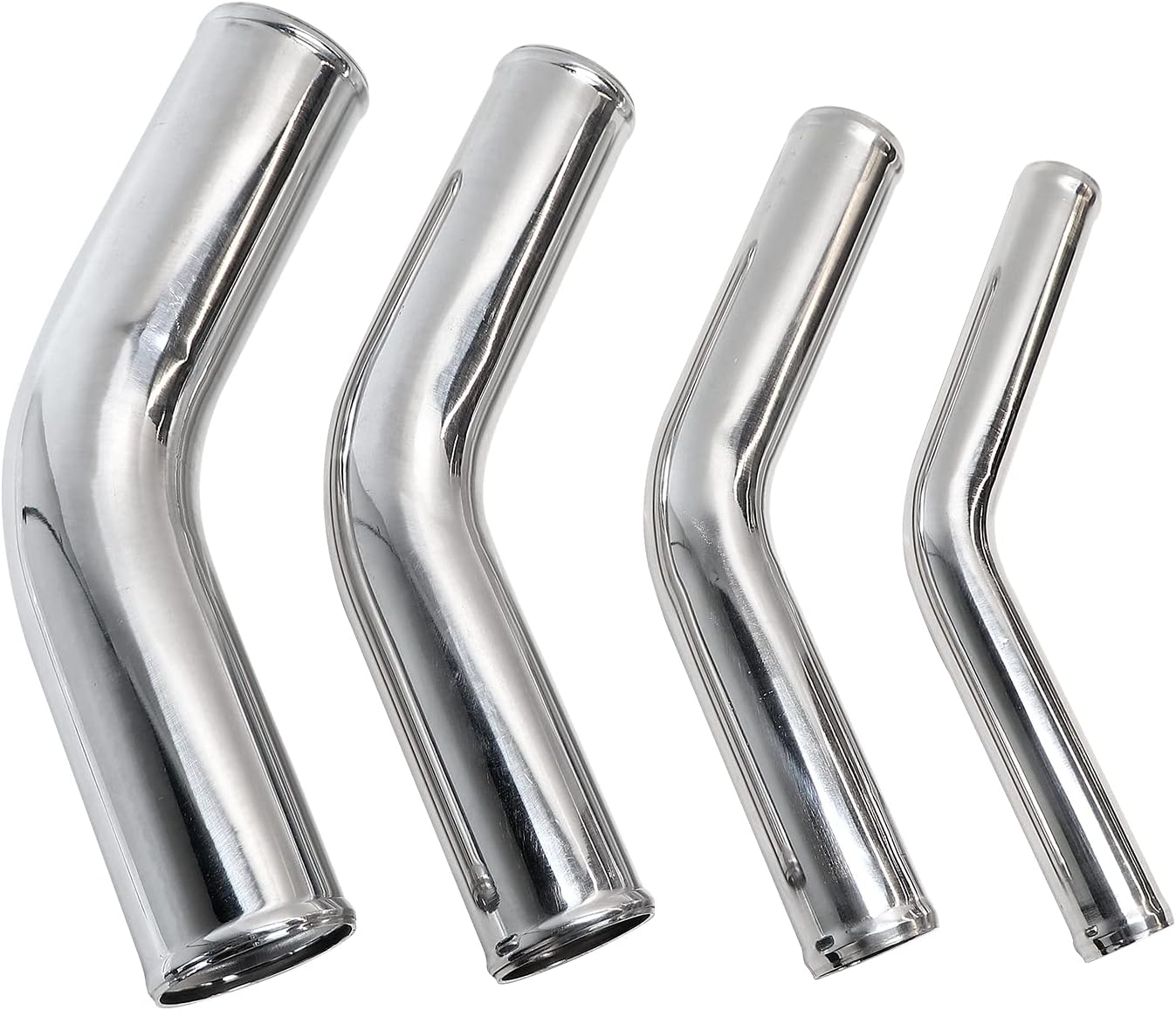 ETL INDUSTRIES OD 4IH (102mm), Leg Length 8IH (203mm) 45 Degree Aluminum Pipe, 4 Inch Intercooler Piping Universal Air Intake Elbow Tube