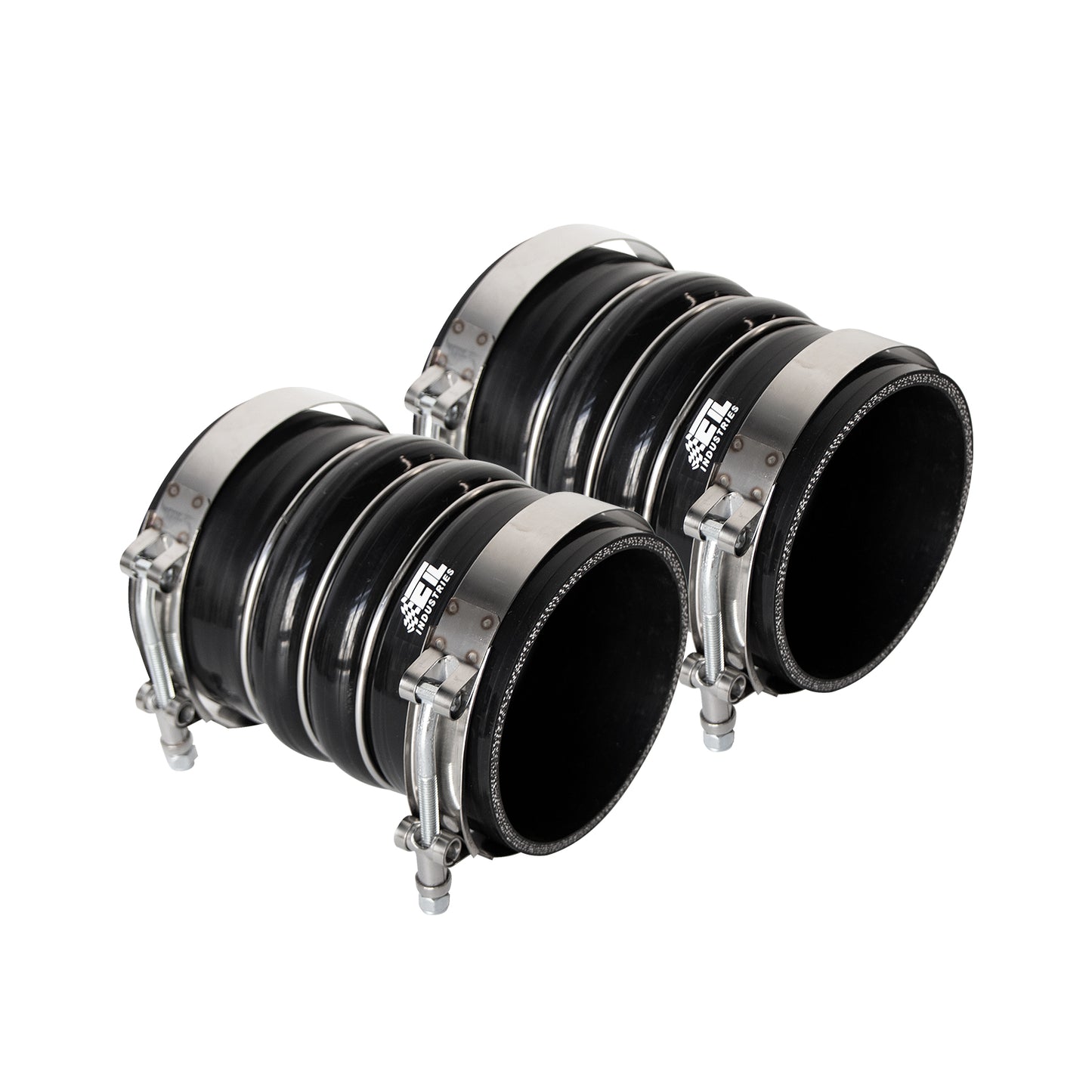 ETL INDUSTRIES 2PCS Silicone CAC Charge Air Cooler Hump Hose Boot Set 3IH ID, 6IH Length 4-Ply Reinforced Universal Silicone Cac Hose with Stainless Steel Clamp