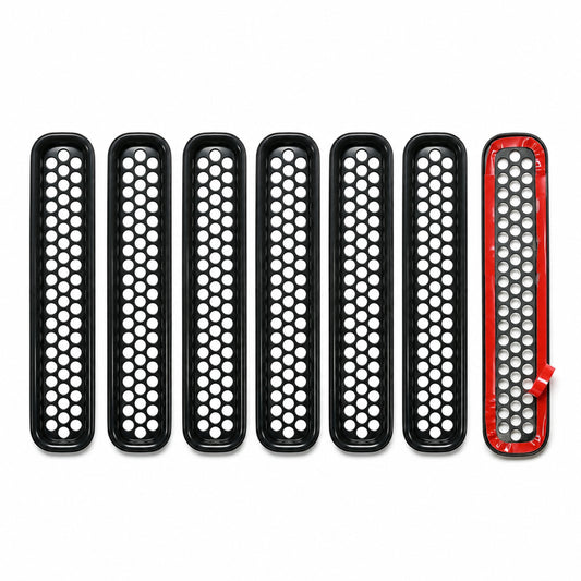 ETL INDUSTRIES Grill Inserts for Jeep TJ 1997-2006 – 7Pcs Honeycomb Grille Guards, Black