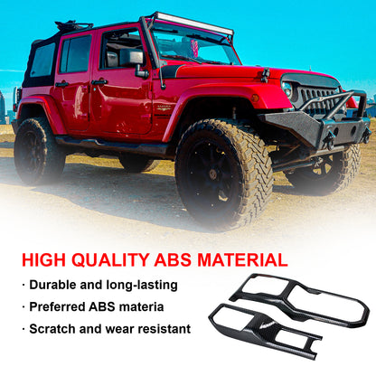 ETL INDUSTRIES Gear Shift Panel Trim Cover Carbon Fiber for Jeep Wrangler JL JLU/Gladiator JT 2018 2019 2020 2021 2022 2023 Decoration Interior Gearshift Panel Handbrake Cover Trim (Red)
