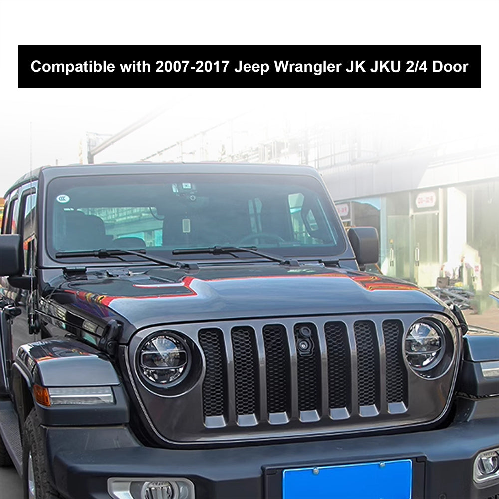 ETL INDUSTRIES Hidden Hood Lock Kit Solid Steel for 2007-2017 Jeep Wrangler JK JKU Unlimited 2/4 Door Anti-Theft Hood Catch Latches Locking with 2 Keys