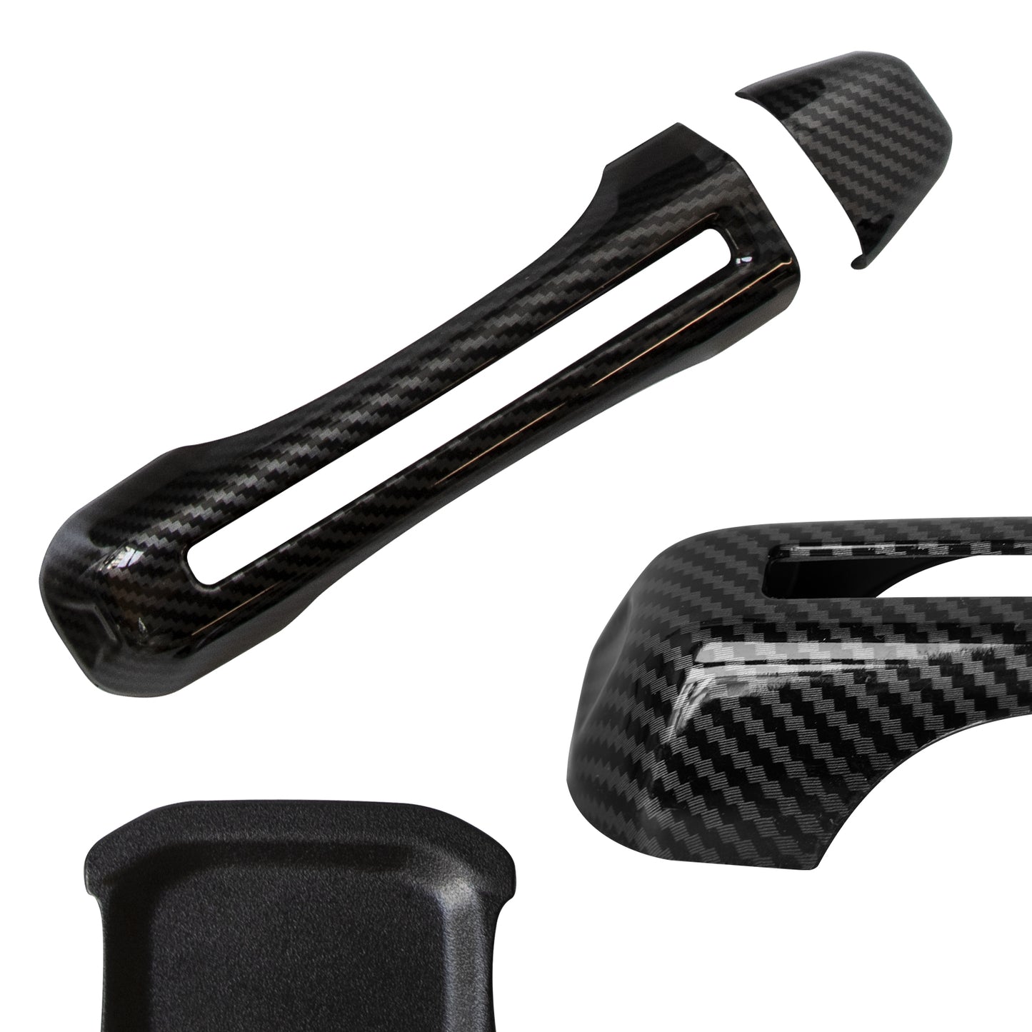 ETL INDUSTRIES 10PCS Door Handle Cover Trim Kit for Jeep Wrangler JL JLU 2018-2025 – Carbon Fiber Pattern, Exterior Accessories with Tailgate Handle Cover