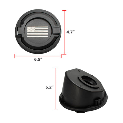 ETL INDUSTRIES Gas Tank Cap Cover American flag Fuel Filler Door for Jeep Wrangler 2018-2024 JL & Unlimited