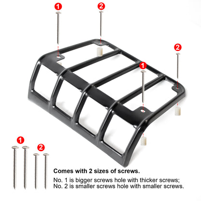 ETL INDUSTRIES Tail Light Guard Cover for Rear Taillights Compatible with 2007-2018 Jeep Wrangler JK JKU