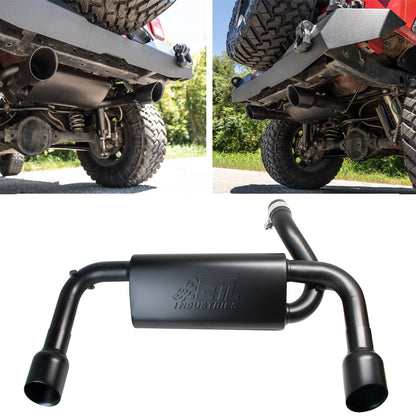 ETL INDUSTRIES Exhaust Muffler System Kit For 2007-2018 Wrangler JK 2/4 Door