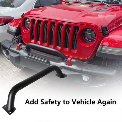 ETL INDUSTRIES Front Steel Brush Guard Fits 2019-2023 for Jeep Gladiator JT & 2018-2023 for Jeep Wrangler JL JLU Rubicon Bumper Steel Bar Grille Brush Guard