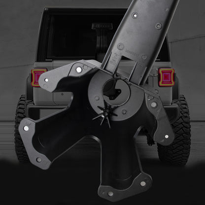 Spare Tire Holder Mounting Bracket Tire Carrier Rack with Screws ＆ Third Center High Mount Brake Light Assembly with Wiring Harness for Jeep Wrangler JK 2007-2018, Replaces # 68048581AA 55397217AJ