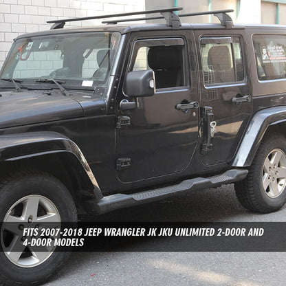 ETL INDUSTRIES Fender Flare Extensions for Jeep Wrangler JK JKU 2007-2018 – Factory Widened, Impact Resistant ABS Plastic (4Pcs Set)