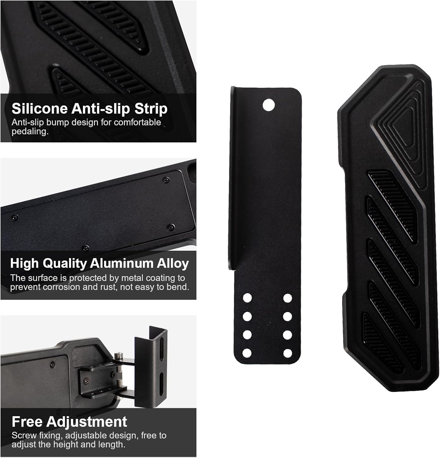 ETL INDUSTRIES Dead Pedal Left Foot Rest for Jeep Wrangler JL/JLU/4xe & Gladiator JT 2018-2024 – Adjustable Anti-Slip Aluminum Pedal, Driver Side