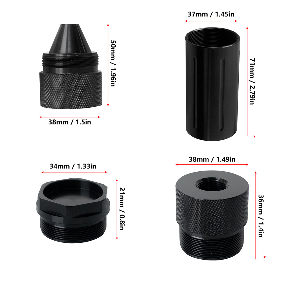 ETL INDUSTRIES 1.375'' x 24 Cone Lug Nuts for Kenworth Peterbilt Volvo – 12Pcs Aluminum Sealed End Cap