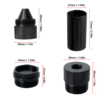 ETL INDUSTRIES 1.375'' x 24 Cone Lug Nuts for Kenworth Peterbilt Volvo – 12Pcs Aluminum Sealed End Cap