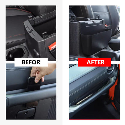 ETL INDUSTRIES 4PCS Center Console Organizer Storage Box for 2024 2025 Jeep Wrangler JL JLU 4XE and Gladiator JT, Gear Shift Console Tray Organizer, Hanging Armrest Storage Box, Co-Pilot Organizer