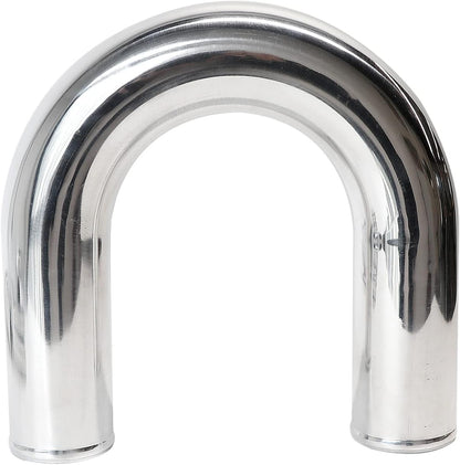 ETL INDUSTRIES OD 1.5IH (38mm), Leg Length 6IH (152mm) 180 Degree Elbow Pipe, 1.5 Inch Aluminum U-Bend Intake Tube Mandrel Universal Turbo Intercooler Piping Polished