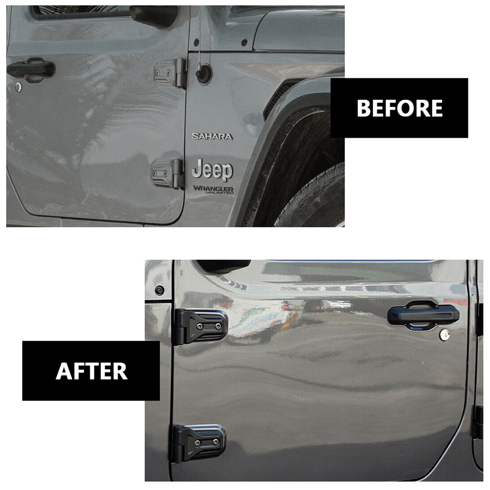 ETL INDUSTRIES Door Hinge Cover & Engine Hood Hinge Cover Trim Exterior Accessories for 2018-2023 Jeep Wrangler JL JLU Sport Sahara Freedom Rubicon Unlimited Gladiator JT 2 Door 4 Door, 10Pcs