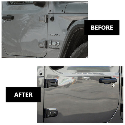 ETL INDUSTRIES Door Hinge Cover & Engine Hood Hinge Cover Trim Exterior Accessories for 2018-2023 Jeep Wrangler JL JLU Sport Sahara Freedom Rubicon Unlimited Gladiator JT 2 Door 4 Door, 10Pcs